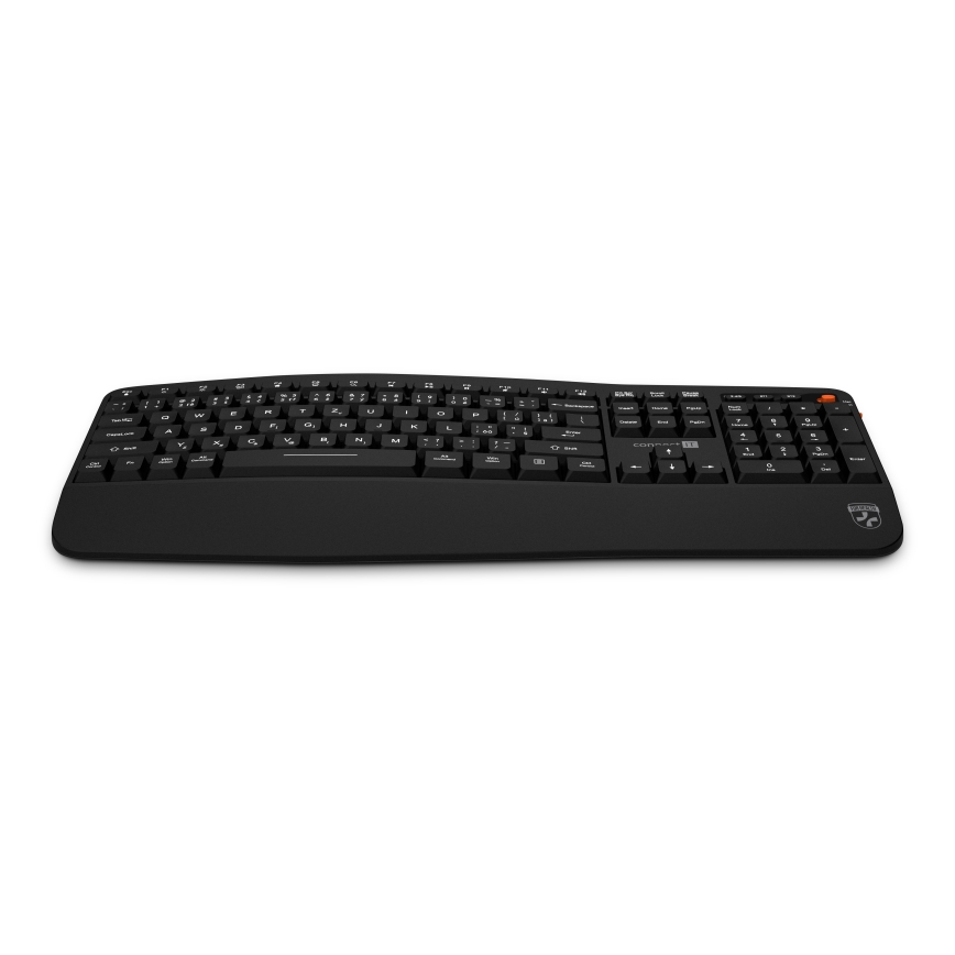 CONNECT IT CKM-6010-CS - Ergonominen langaton näppäimistö ja hiiri 800/1200/1600/2400 DPI CZ/SK-lokalisaatiolla 1xAA + 2xAAA musta