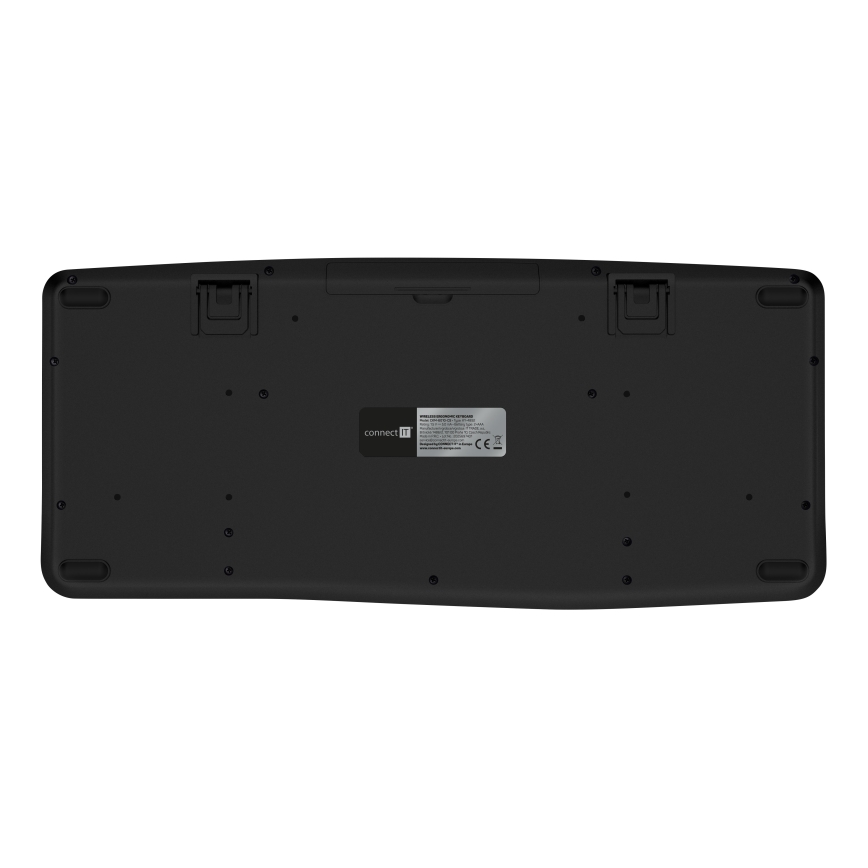 CONNECT IT CKM-6010-CS - Ergonominen langaton näppäimistö ja hiiri 800/1200/1600/2400 DPI CZ/SK-lokalisaatiolla 1xAA + 2xAAA musta
