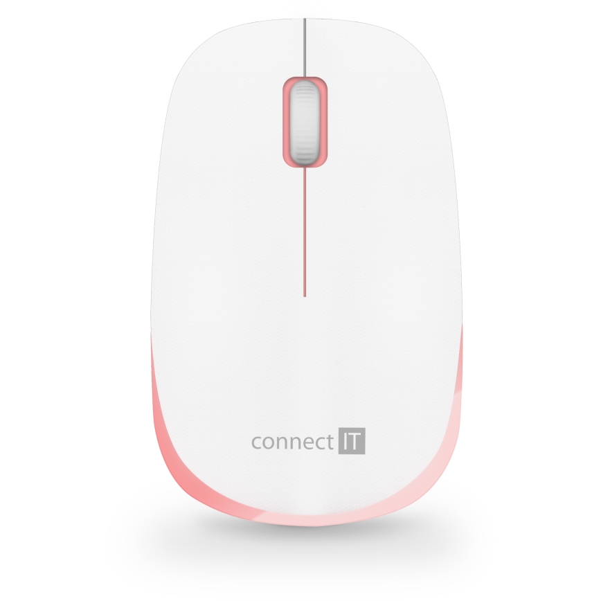 CONNECT IT CKM-7801-CS - Langaton näppäimistö ja hiiri 1200 DPI CZ/SK-lokalisaatiolla 1xAAA + 1xAA valkoinen/vaaleanpunainen