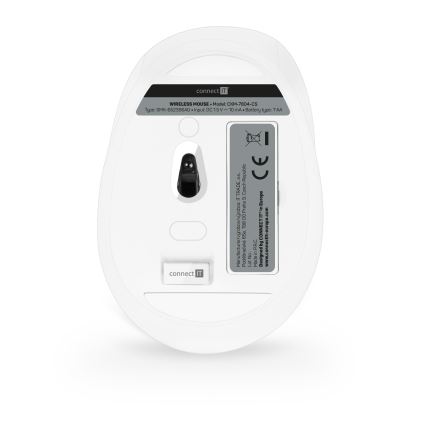 CONNECT IT CKM-7804-CS - Langaton näppäimistö ja hiiri 1200 DPI CZ/SK-lokalisaatiolla 1xAAA + 1xAA valkoinen