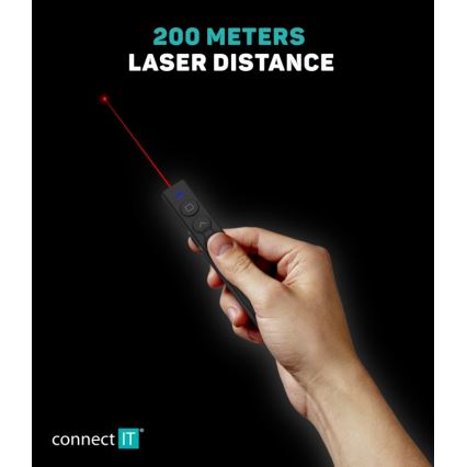 CONNECT IT CLP-2050-BK - Langaton esittelylaite laserosoittimella 1xAAA