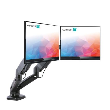 CONNECT IT CMF-3207-BK - Yleiskäyttöinen pidike kahdelle näytölle 13-27” musta