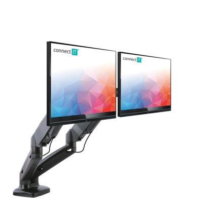CONNECT IT CMF-3207-BK - Yleiskäyttöinen pidike kahdelle näytölle 13-27” musta