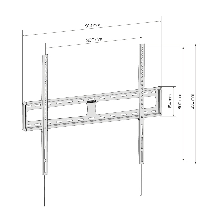 CONNECT IT CMH-6090-BK - TV-seinäteline 40-100” musta