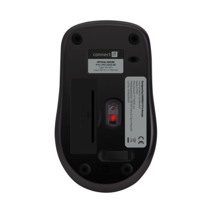 CONNECT IT CMO-2230-BK - Langaton hiljainen hiiri MUTE 1200 DPI 1xAA musta