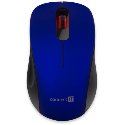 CONNECT IT CMO-2230-BL - Langaton hiljainen hiiri MUTE 1200 DPI 1xAA musta/sininen