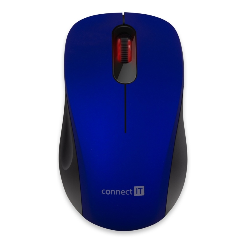 CONNECT IT CMO-2230-BL - Langaton hiljainen hiiri MUTE 1200 DPI 1xAA musta/sininen