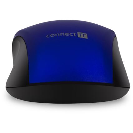 CONNECT IT CMO-2230-BL - Langaton hiljainen hiiri MUTE 1200 DPI 1xAA musta/sininen