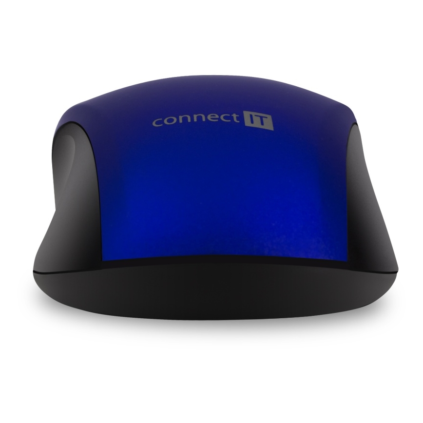 CONNECT IT CMO-2230-BL - Langaton hiljainen hiiri MUTE 1200 DPI 1xAA musta/sininen