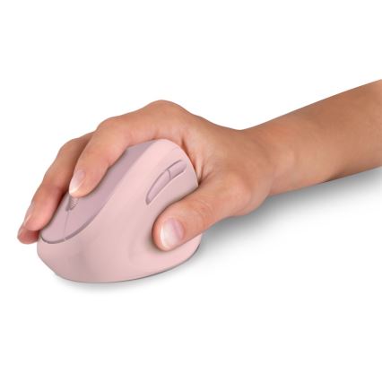 CONNECT IT CMO-2600-PK - Ergonominen langaton hiiri 800/1200/1600 DPI 1xAA vaaleanpunainen