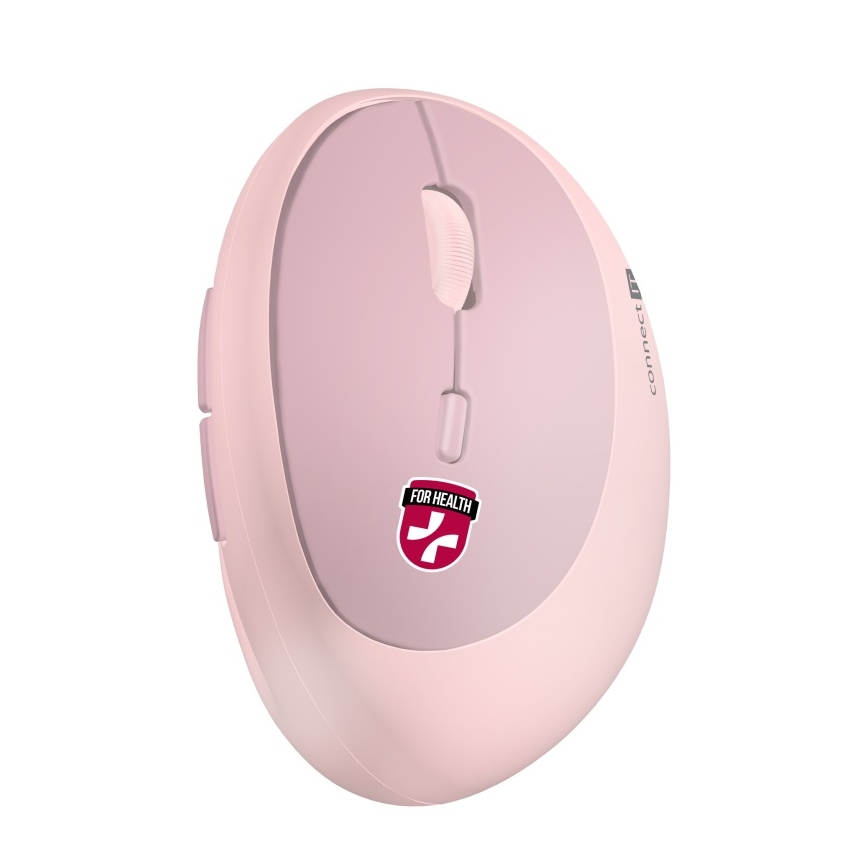 CONNECT IT CMO-2600-PK - Ergonominen langaton hiiri 800/1200/1600 DPI 1xAA vaaleanpunainen