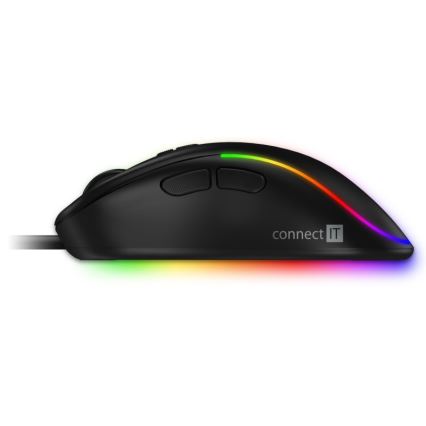 CONNECT IT CMO-3589-BK - LED RGB Langallinen peli hiiri 200-7200 DPI musta