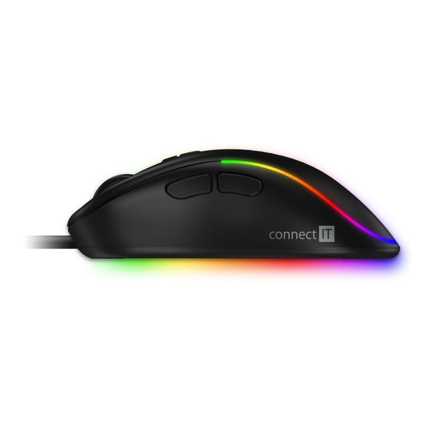 CONNECT IT CMO-3589-BK - LED RGB Langallinen peli hiiri 200-7200 DPI musta