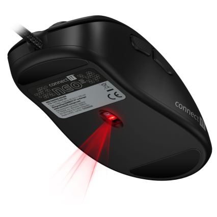 CONNECT IT CMO-3589-BK - LED RGB Langallinen peli hiiri 200-7200 DPI musta