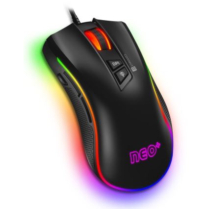 CONNECT IT CMO-3591-BK - LED RGB Langallinen pelihiiri 500-7200 DPI musta