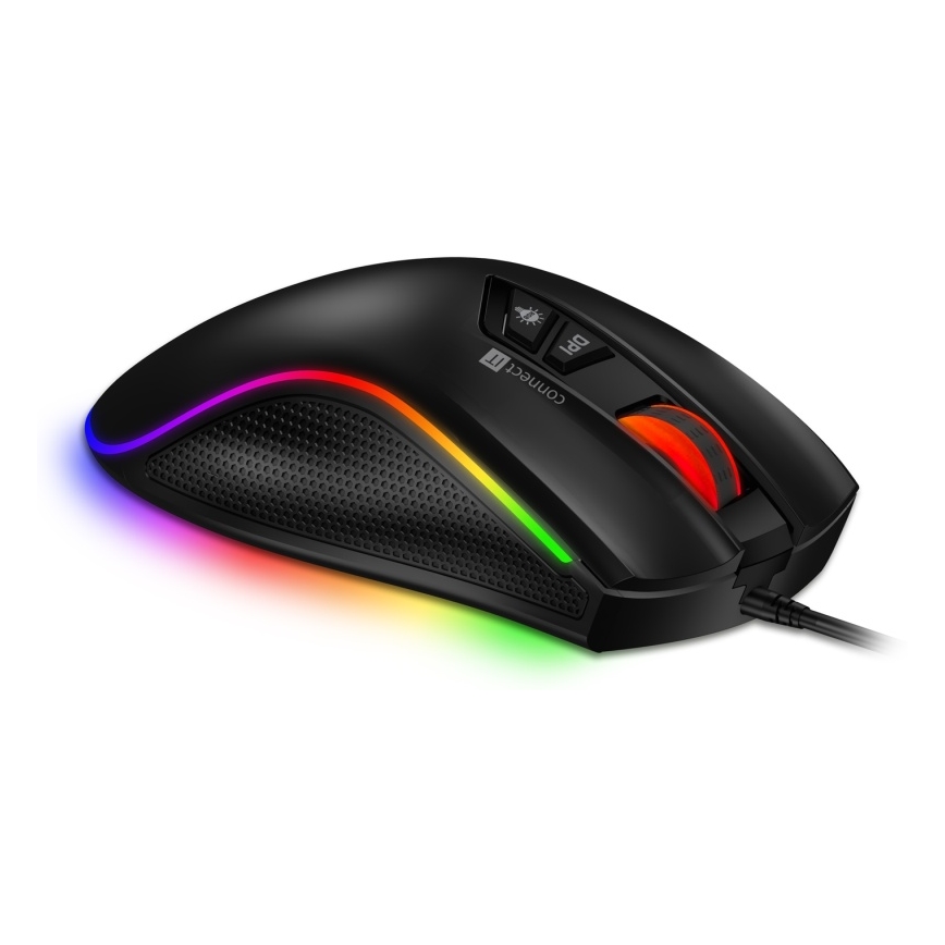 CONNECT IT CMO-3591-BK - LED RGB Langallinen pelihiiri 500-7200 DPI musta