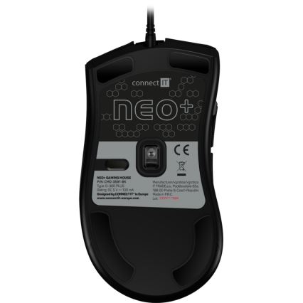 CONNECT IT CMO-3591-BK - LED RGB Langallinen pelihiiri 500-7200 DPI musta