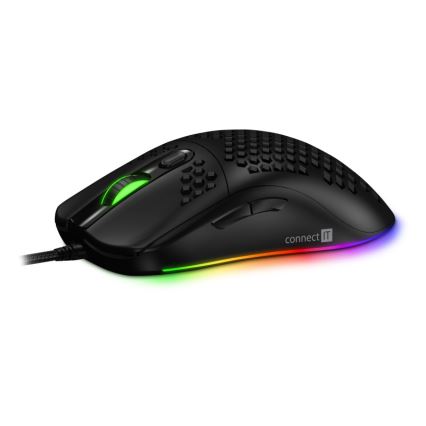 CONNECT IT CMO-5511-BK - LED RGB Langallinen pelihiiri 200-12800 DPI musta