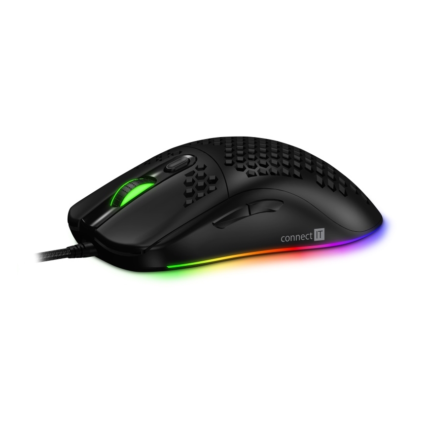 CONNECT IT CMO-5511-BK - LED RGB Langallinen pelihiiri 200-12800 DPI musta