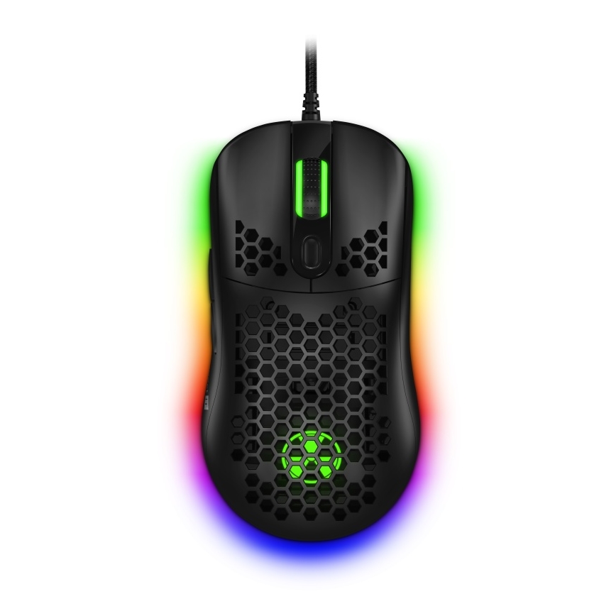 CONNECT IT CMO-5511-BK - LED RGB Langallinen pelihiiri 200-12800 DPI musta