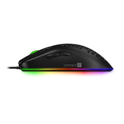 CONNECT IT CMO-5511-BK - LED RGB Langallinen pelihiiri 200-12800 DPI musta