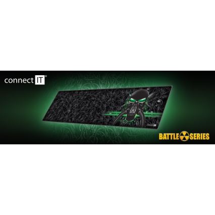 CONNECT IT CMP-1110-LG - Näppämistön matto ja hiiri 88,6x24,5 cm musta/vihreä