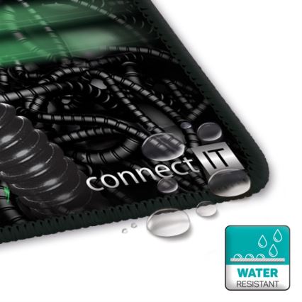CONNECT IT CMP-1110-LG - Näppämistön matto ja hiiri 88,6x24,5 cm musta/vihreä