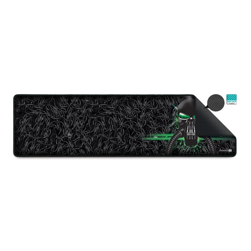 CONNECT IT CMP-1110-LG - Näppämistön matto ja hiiri 88,6x24,5 cm musta/vihreä
