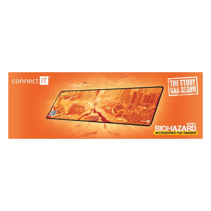 CONNECT IT CMP-1140-LG - Näppämistön matto ja hiiri 88,6x24,5 cm oranssi