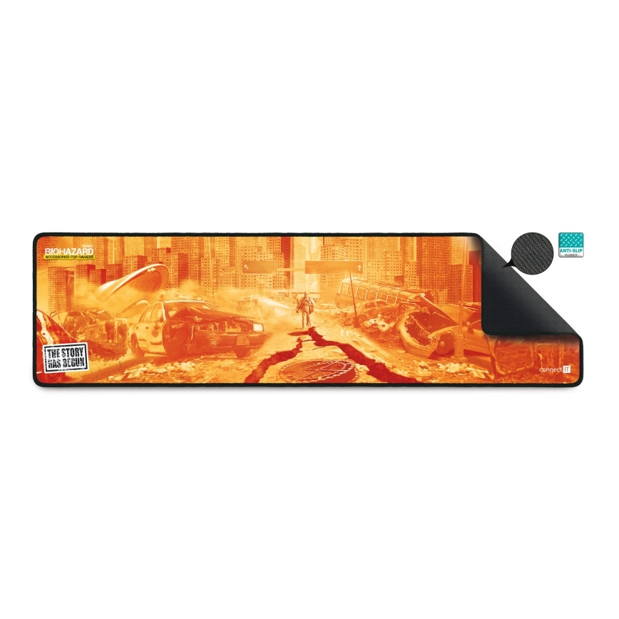CONNECT IT CMP-1140-LG - Näppämistön matto ja hiiri 88,6x24,5 cm oranssi