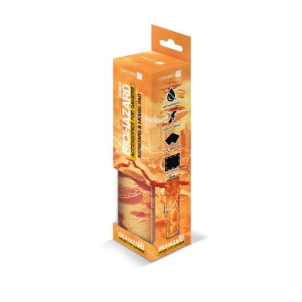 CONNECT IT CMP-1140-LG - Näppämistön matto ja hiiri 88,6x24,5 cm oranssi