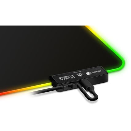 CONNECT IT CMP-3100-SM - LED RGB Pelialusta hiirelle 32x24,5 cm musta