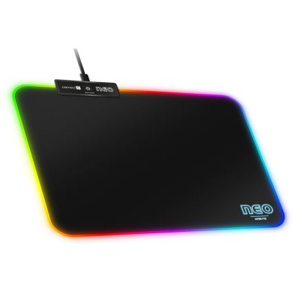 CONNECT IT CMP-3100-SM - LED RGB Pelialusta hiirelle 32x24,5 cm musta