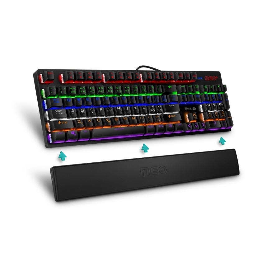 CONNECT IT CMP-3590-LG - Ergonominen näppäimistömatto musta