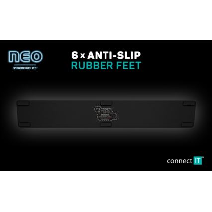 CONNECT IT CMP-3590-LG - Ergonominen näppäimistömatto musta