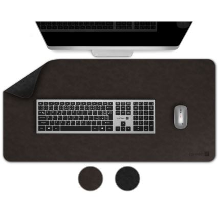 CONNECT IT CMP-4030-LG - Kaksipuolinen näppäimistön ja hiiren alusta 90×40 cm musta/ruskea