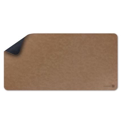 CONNECT IT CMP-4040-LG - Kaksipuolinen näppäimistö- ja hiirimatto 90x40 cm sininen/ruskea