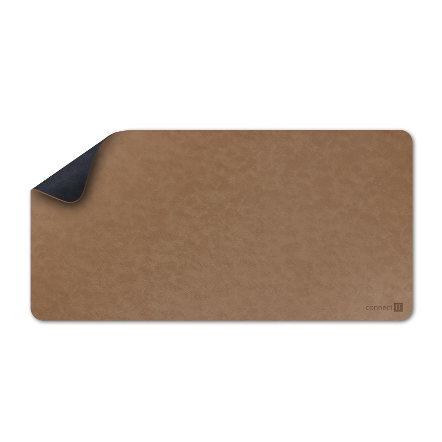 CONNECT IT CMP-4040-LG - Kaksipuolinen näppäimistö- ja hiirimatto 90x40 cm sininen/ruskea
