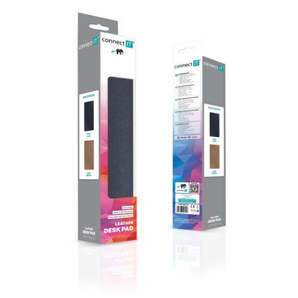 CONNECT IT CMP-4040-LG - Kaksipuolinen näppäimistö- ja hiirimatto 90x40 cm sininen/ruskea