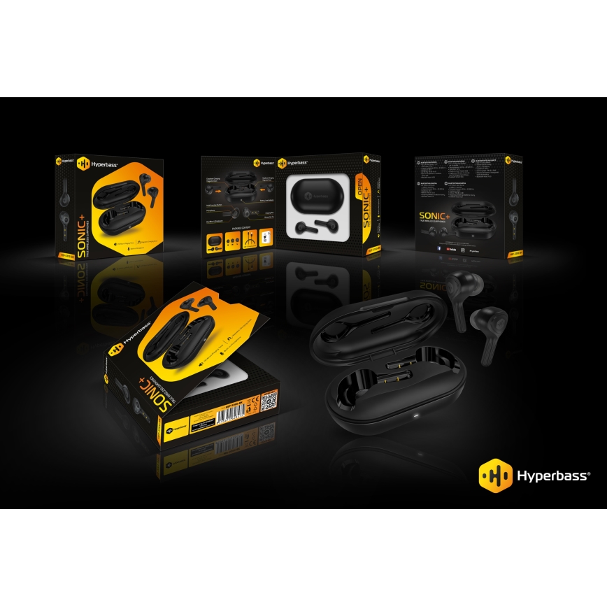 CONNECT IT HEP-5300-BK - Langattomat kuulokkeet mikrofonilla 300 mAh musta