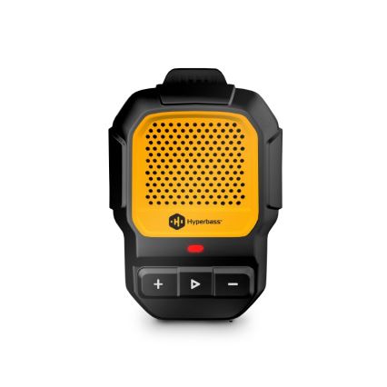 CONNECT IT HSP-1010-BK - Langaton ClipBEAT-kaiutin mikrofonilla, 2W/5V, 560 mAh, IPX7, musta/keltainen