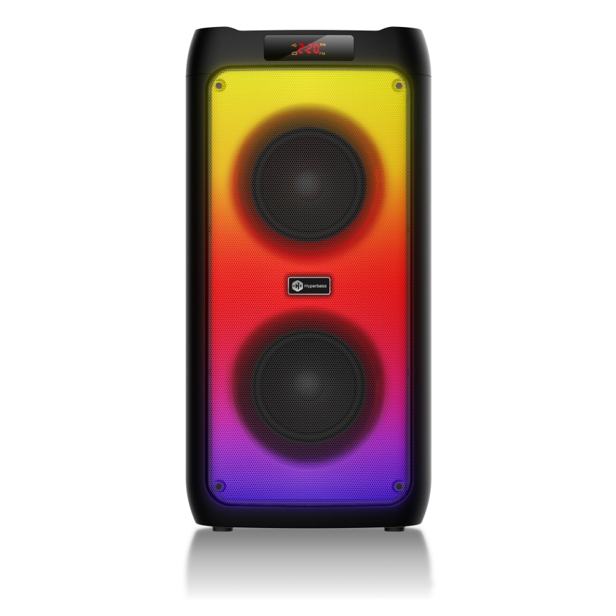 CONNECT IT HSP-3050-BK - LED Langaton kaiutin mikrofonilla 60W/5V 4500 mAh musta + kauko-ohjaus
