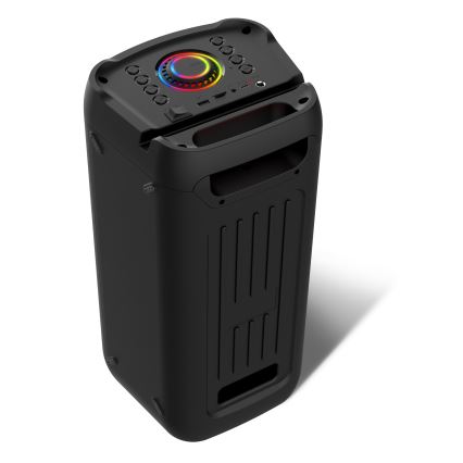 CONNECT IT HSP-3050-BK - LED Langaton kaiutin mikrofonilla 60W/5V 4500 mAh musta + kauko-ohjaus