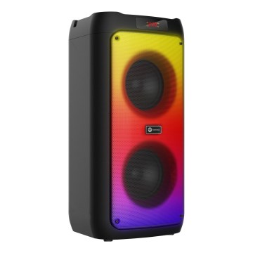 CONNECT IT HSP-3050-BK - LED Langaton kaiutin mikrofonilla 60W/5V 4500 mAh musta + kauko-ohjaus