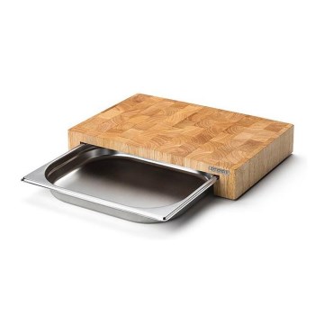 Continenta C4026 - Keittiön leikkuulauta kulholla 39x27 cm kumi viikuna