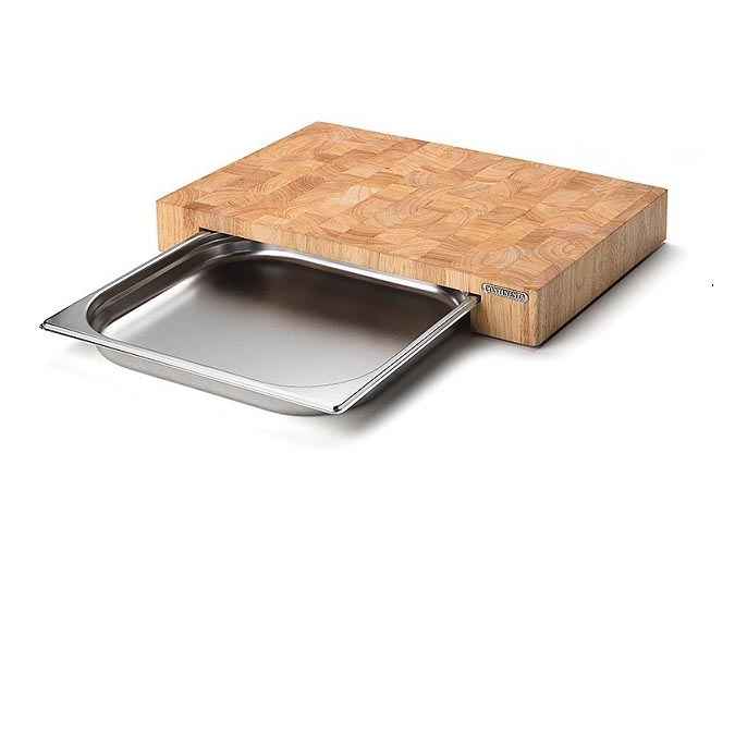 Continenta C4027 - Keittiön leikkuulauta kulholla 48x32,5 cm kumi viikuna