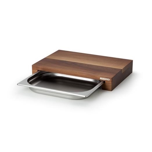 Continenta C4210 - Keittiön leikkuulauta kulholla 39x27 cm pähkinäpuu