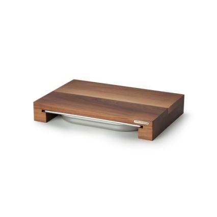 Continenta C4210 - Keittiön leikkuulauta kulholla 39x27 cm pähkinäpuu