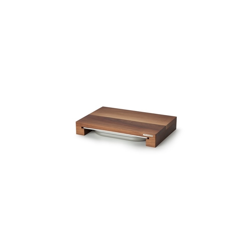 Continenta C4210 - Keittiön leikkuulauta kulholla 39x27 cm pähkinäpuu