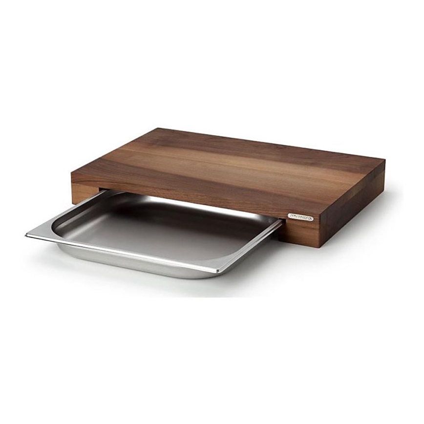 Continenta C4211 - Keittiön leikkuulauta kulholla 48x32,5 cm pähkinäpuu